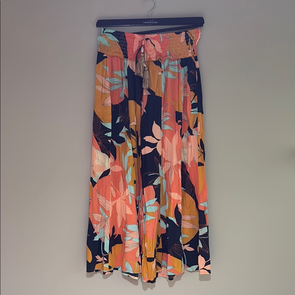 Tropical Print flowy boho pants